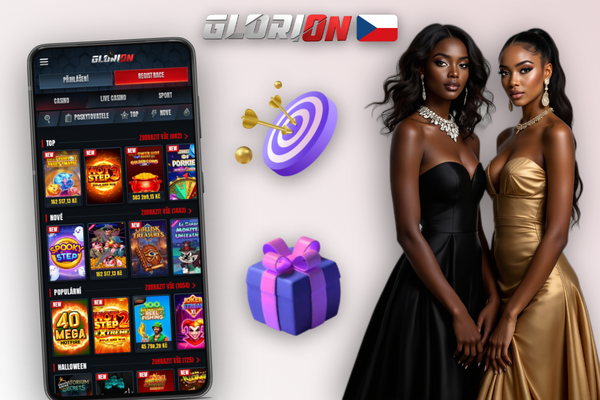 Mobilní aplikace Glorion Casino na tabletu i smartphonu s adaptivním rozhraním
